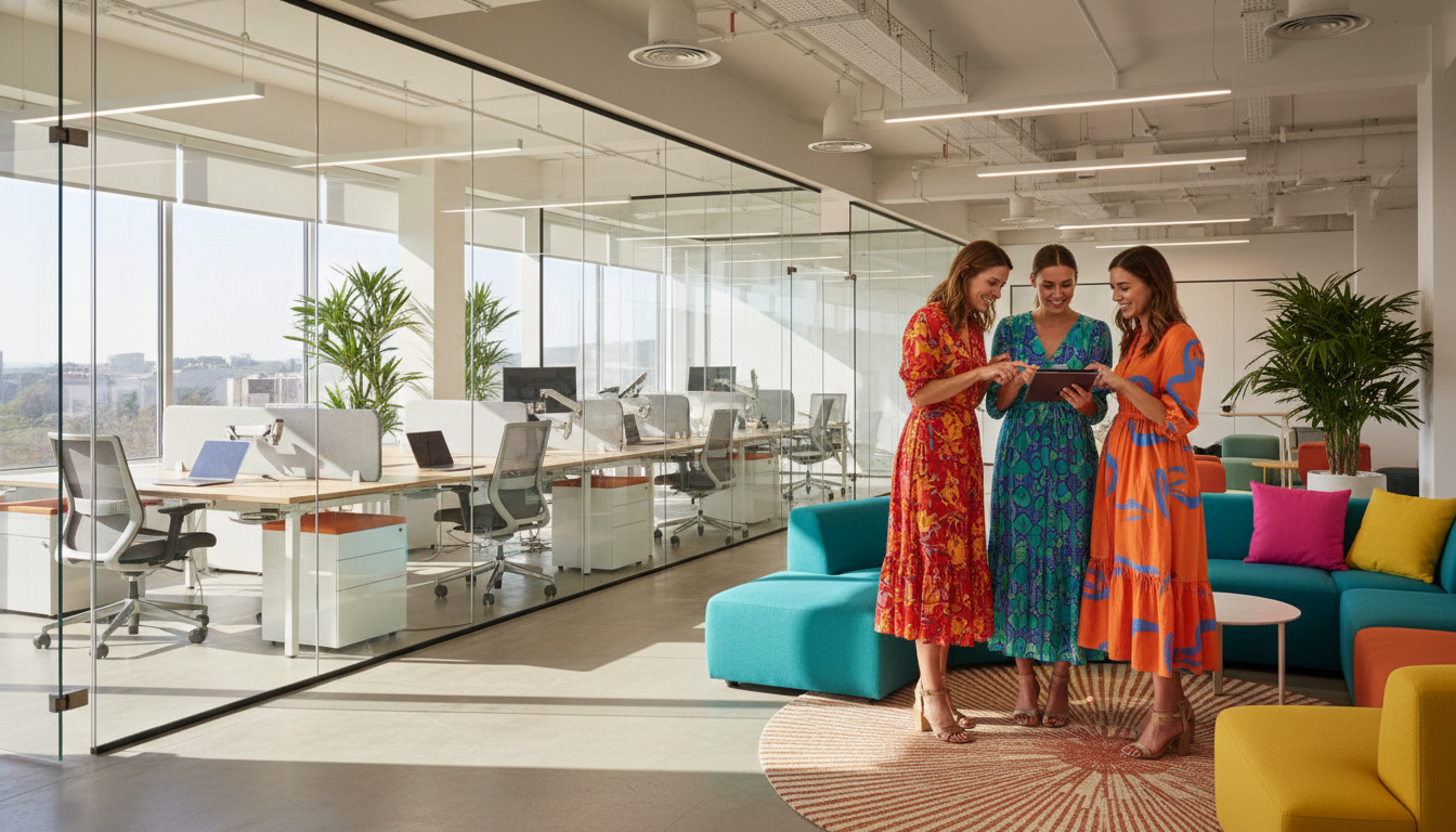 A purposely-designed hybrid office prioritizes flexibility and spontaneous collaboration.