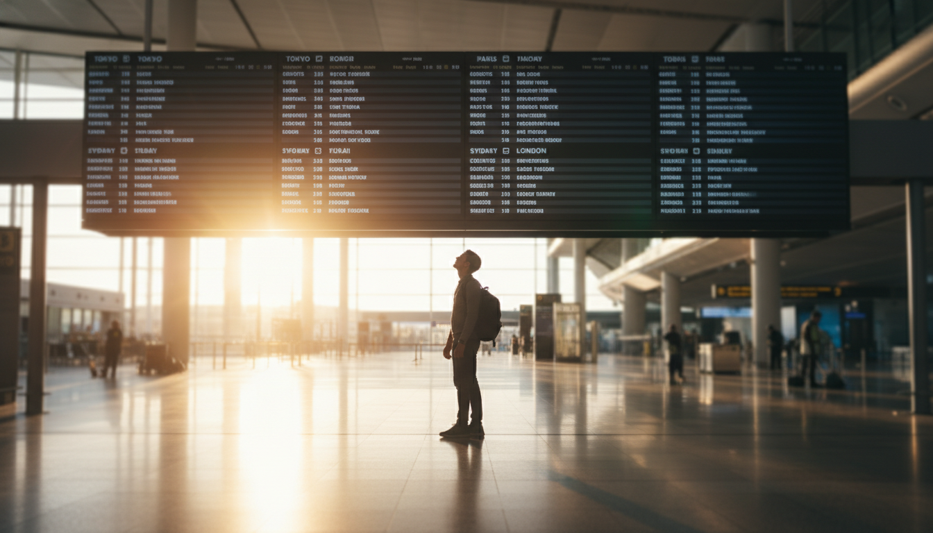 The moment of departure: excitement and apprehension intertwine.